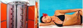 Cabinas de bronceado sin Rayos UVA, fabrica Italiana de cabinas para bronceado sin rayos UV que personaliza el tipo de bronceado en base a la conformacion edl cuerpo, del tipo de piel y color de bronceado deseado. El bronceado se obtiene despues de un minuto de proceso sin riesgos, broncea todos indistintamente del color y de la piel o raza, el proceso es totalmente seguro y ripetible sin crear danos a la piel, son suficientes una o dos tratamientos para obtener un optimo resultato con total exclusion de los rayos ultravioletas