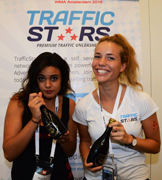 Traffic Stars promoting the xhamster beer in Amsterdam show