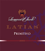 "Latias vino tinto primitivo" I.G.T. "Salento" con uvas Primitivo 100%. Las uvas son seleccionadas y transportadas en carros pequeos. Despues del proceso de produccion del vino viene depositado por barriles para la fermentation del vino rojo sobretodo los ultimos 15-16 dias en temperatura controlada de (25). Despues se pasa en tanques de acero inoxidable de 150 hl. Alcohol 13,00 % vol. Total acidez 5,75 g/l Total dioxido de sulfuro 70 mg/l pH 3,79. Es un gran vino, excelente con carnes asadas, quesos y productos ahumados. 